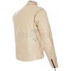 Steve McQueen Cream LE MAN Grand Prix Classic Armoured Biker Jacket